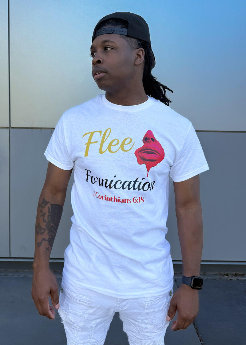 Flee Fornication – 1 Corinthians 6:18 T-Shirt