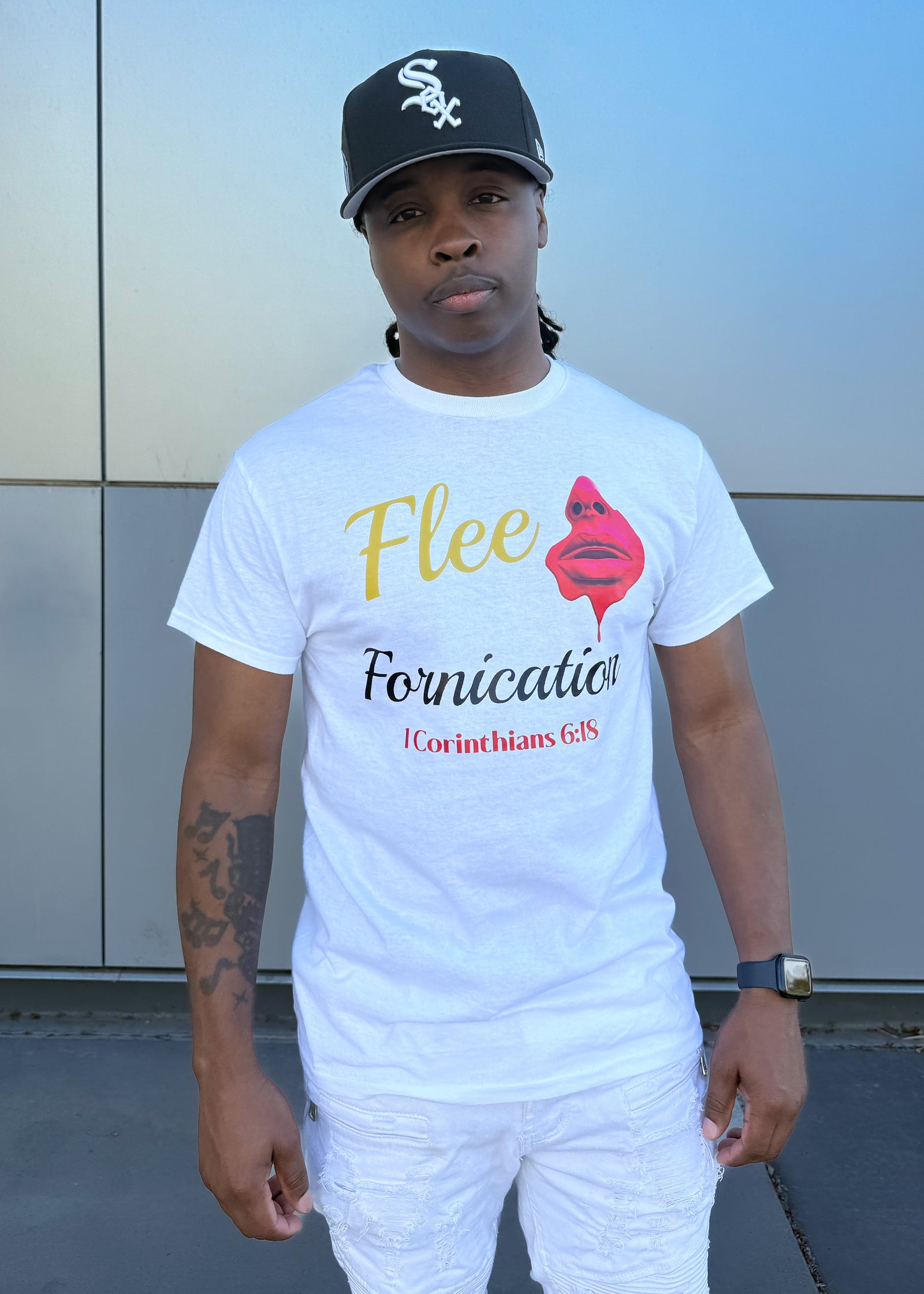 Flee Fornication – 1 Corinthians 6:18 T-Shirt